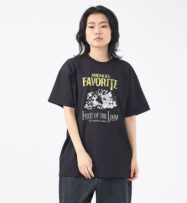ABAHOUSE「【FRUIT OF THE LOOM/フルーツ オブ ザ ルーム】Print」|Tシャツ・カットソー|ブラック系その他2