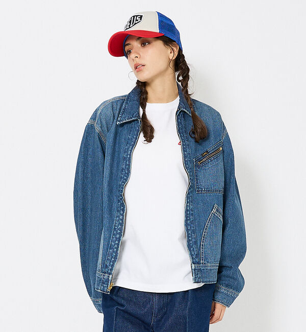 ABAHOUSE「【Lee/リー 】DENIM ZIP UP BLOUSON/オーバーサイズ デニ」|その他|ブルー