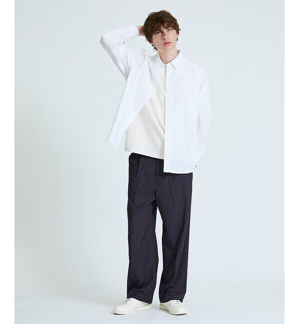 ABAHOUSE「【JAMES FABRIC】サイドガゼット レギュラーカラーシャツ / オーバー」|シャツ・ブラウス|