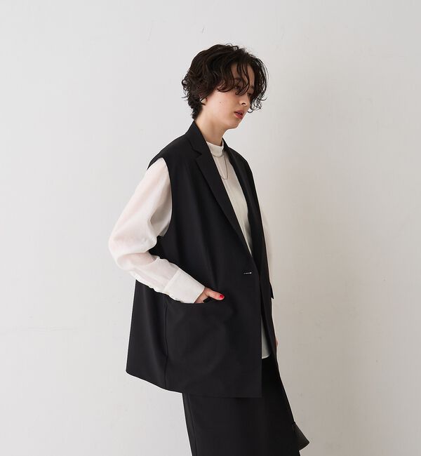 Rouge vif「【セットアップ対応】テーラーカラージレ」|ベスト・ジレ|