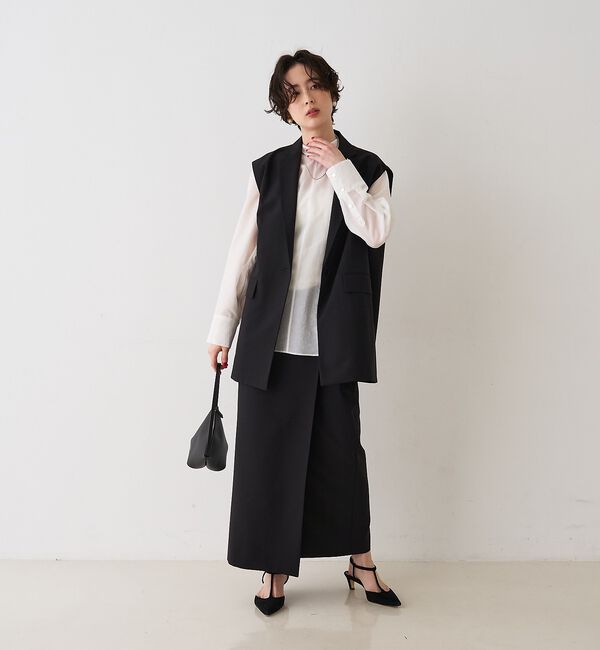 Rouge vif「【セットアップ対応】テーラーカラージレ」|ベスト・ジレ|