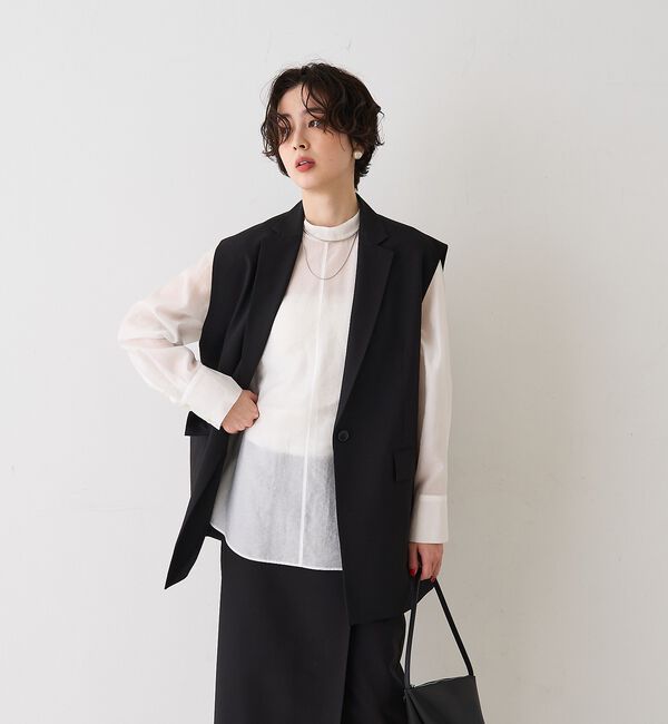 Rouge vif「【セットアップ対応】テーラーカラージレ」|ベスト・ジレ|