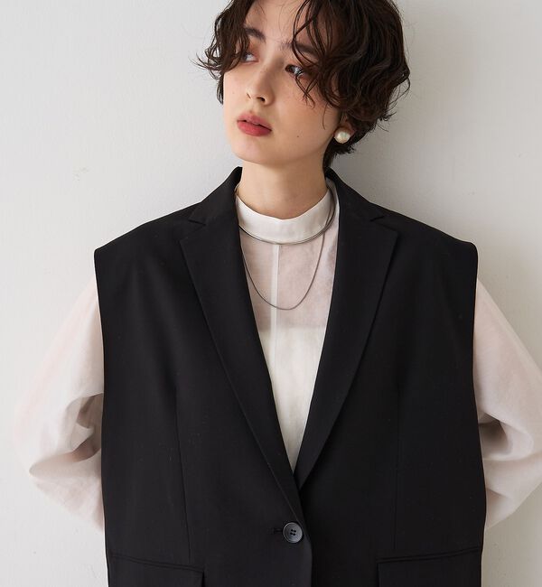 Rouge vif「【セットアップ対応】テーラーカラージレ」|ベスト・ジレ|