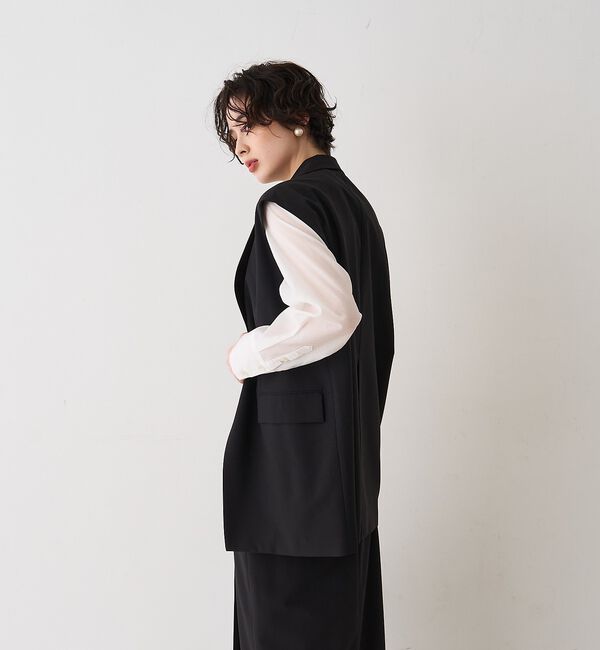 Rouge vif「【セットアップ対応】テーラーカラージレ」|ベスト・ジレ|