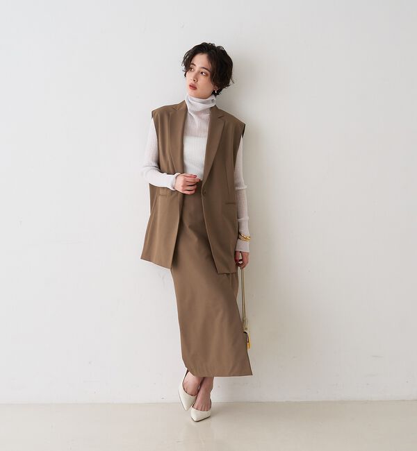 Rouge vif「【セットアップ対応】テーラーカラージレ」|ベスト・ジレ|