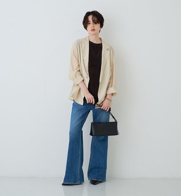 Rouge vif「シアーベロアノースリーブヘムレースカットソー」|Tシャツ・カットソー|