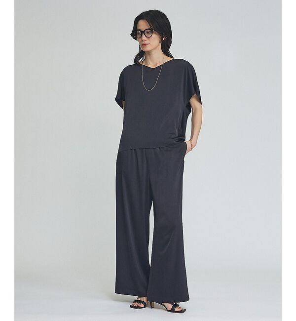 qualite「【接触冷感＆吸水速乾】新色入荷！クールサテンブラウス/セットアップ対応」|シャツ・ブラウス|
