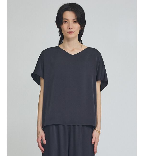 qualite「【接触冷感＆吸水速乾】新色入荷！クールサテンブラウス/セットアップ対応」|シャツ・ブラウス|