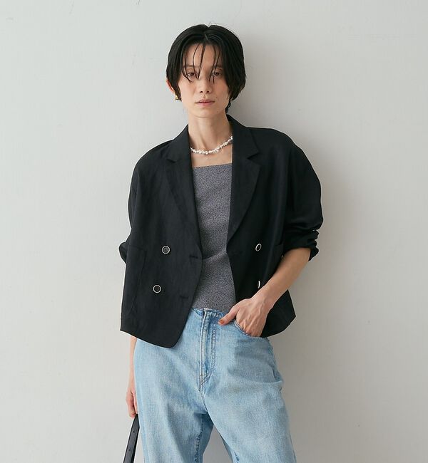 qualite「リネンショートジャケット」|その他|