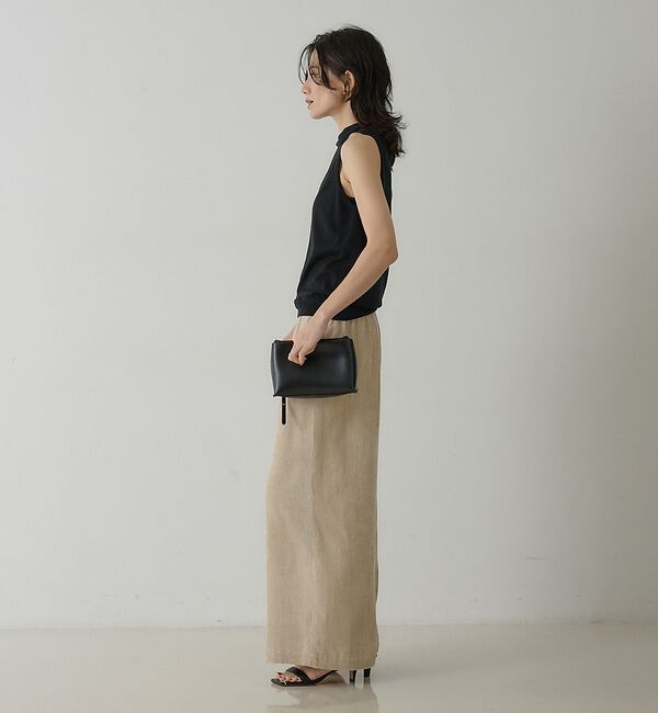 qualite「テンセルウールノースリーブニット」|ニット・セーター|