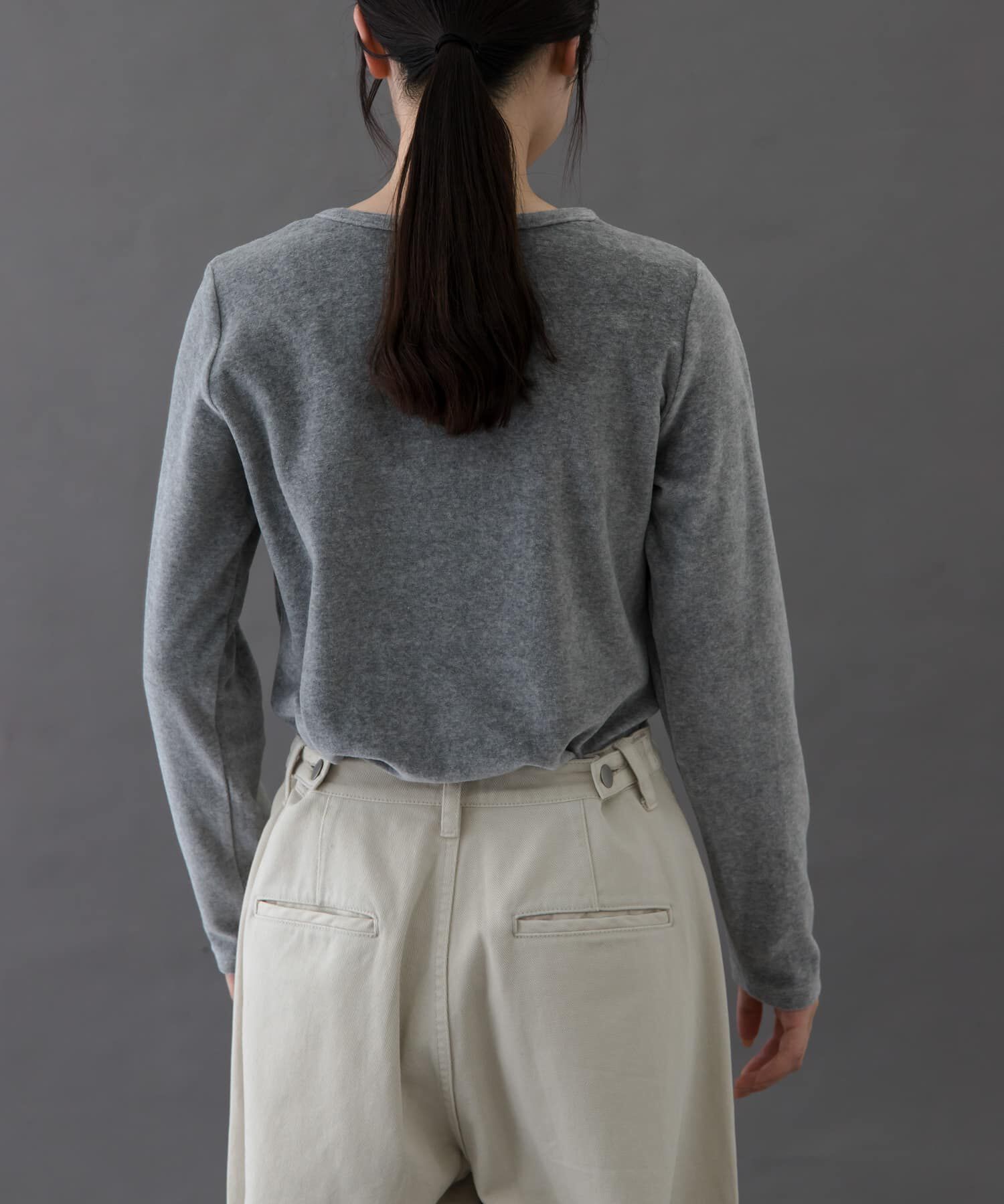 URBAN RESEARCH DOORS「FORK&SPOON　ベロアロングスリーブTシャツ」|Tシャツ・カットソー|