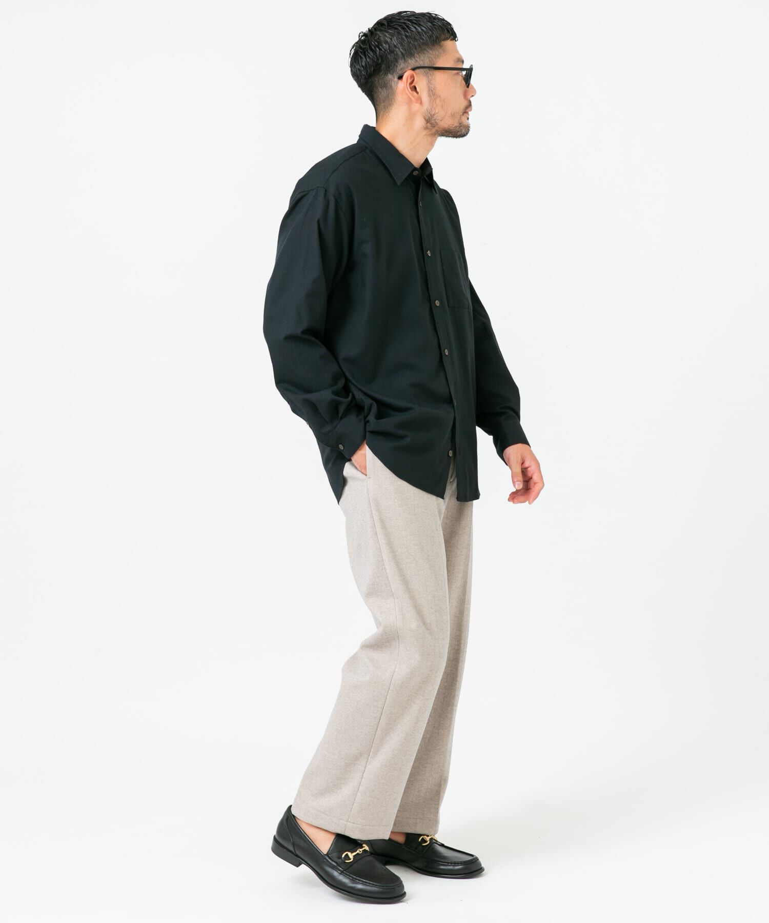 URBAN RESEARCH ROSSO「『蓄熱 / XLサイズあり』アーバンリラックスサーモネルレギュラーシャツ」|シャツ・ブラウス|