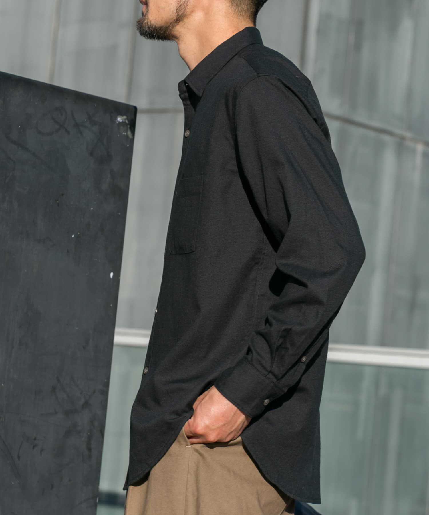 URBAN RESEARCH ROSSO「『蓄熱 / XLサイズあり』アーバンリラックスサーモネルレギュラーシャツ」|シャツ・ブラウス|