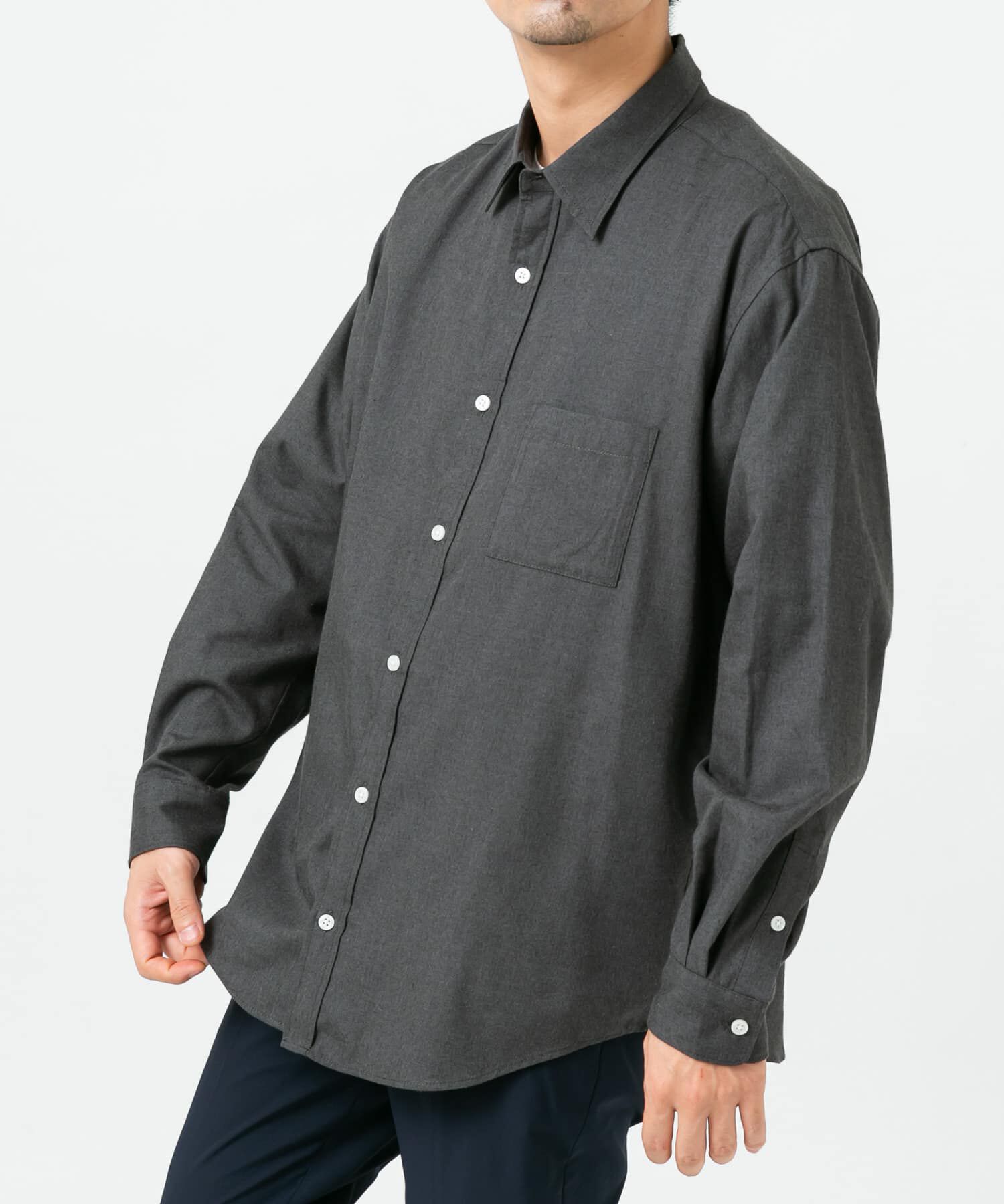 URBAN RESEARCH ROSSO「『蓄熱 / XLサイズあり』アーバンリラックスサーモネルレギュラーシャツ」|シャツ・ブラウス|