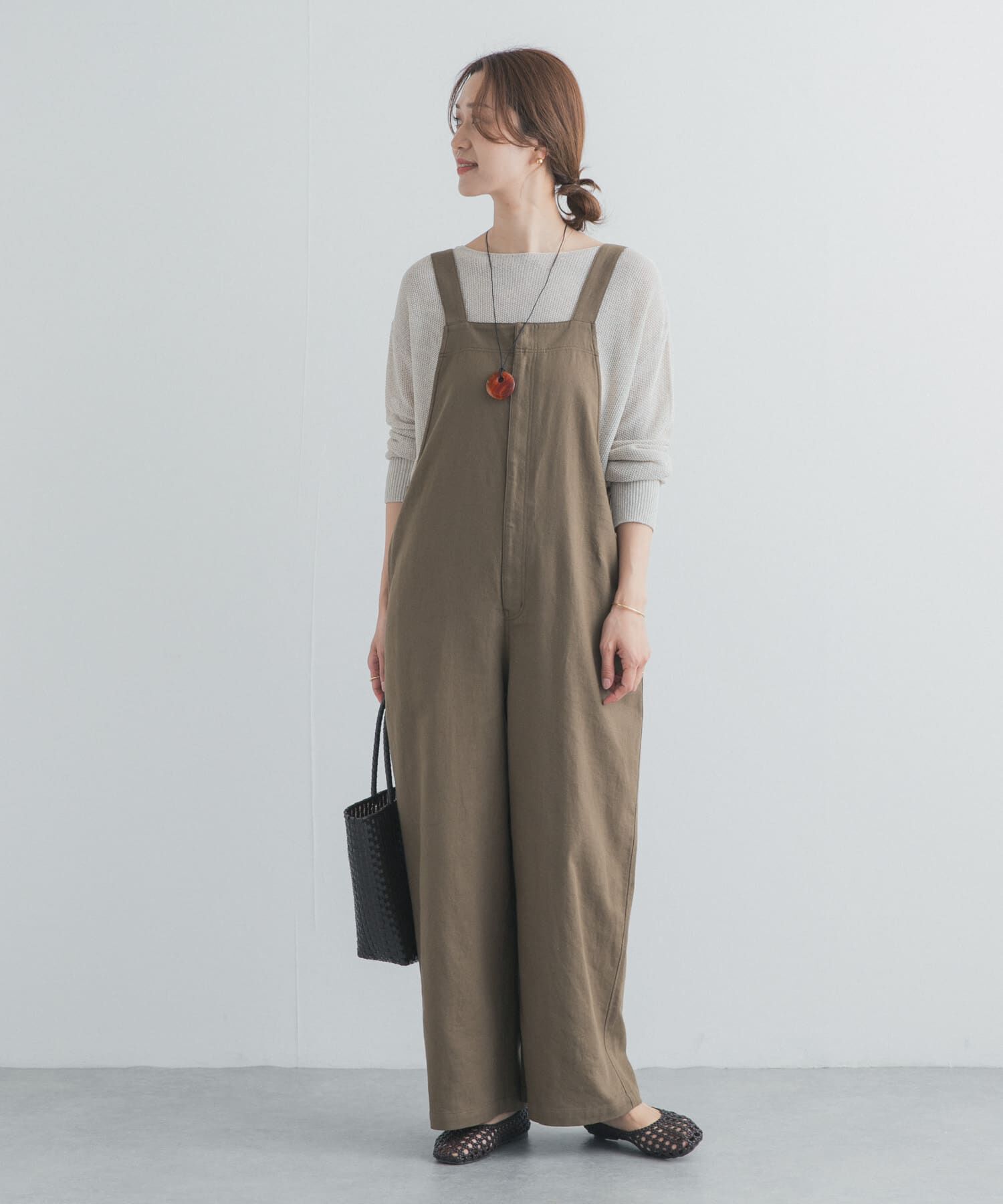 URBAN RESEARCH DOORS「フロントZIPサロペット」|スカート|