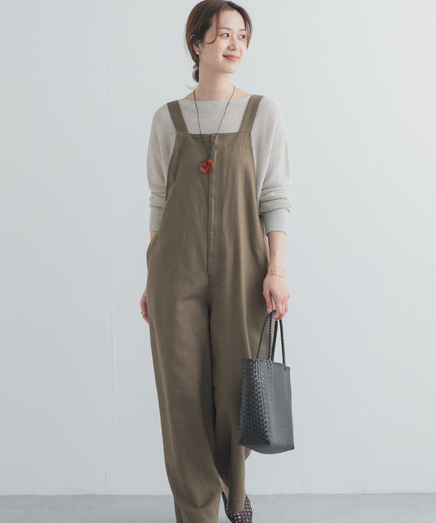 URBAN RESEARCH DOORS「フロントZIPサロペット」|スカート|