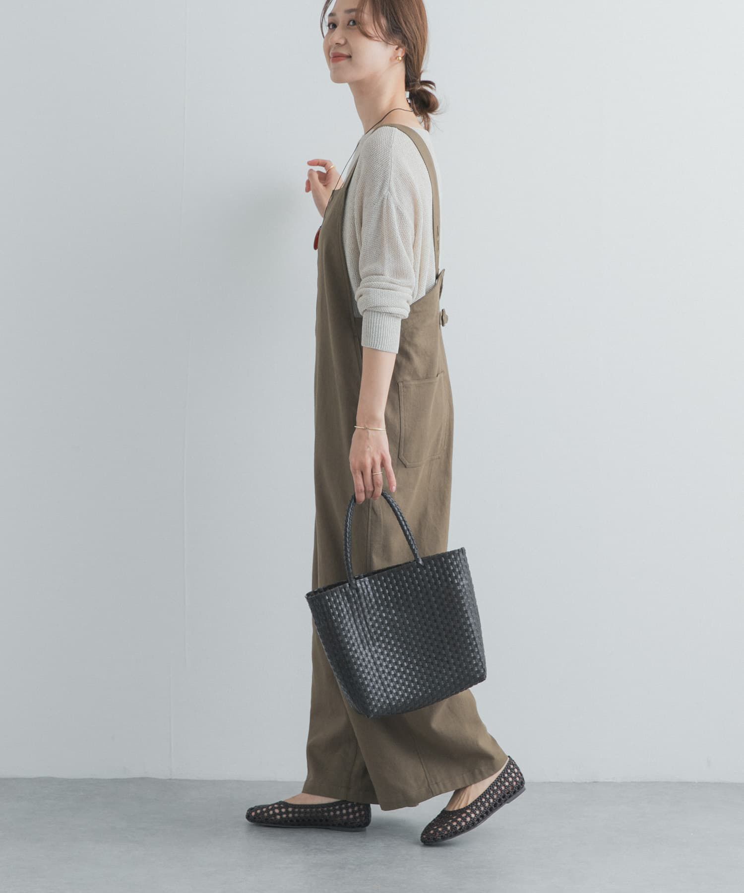 URBAN RESEARCH DOORS「フロントZIPサロペット」|スカート|