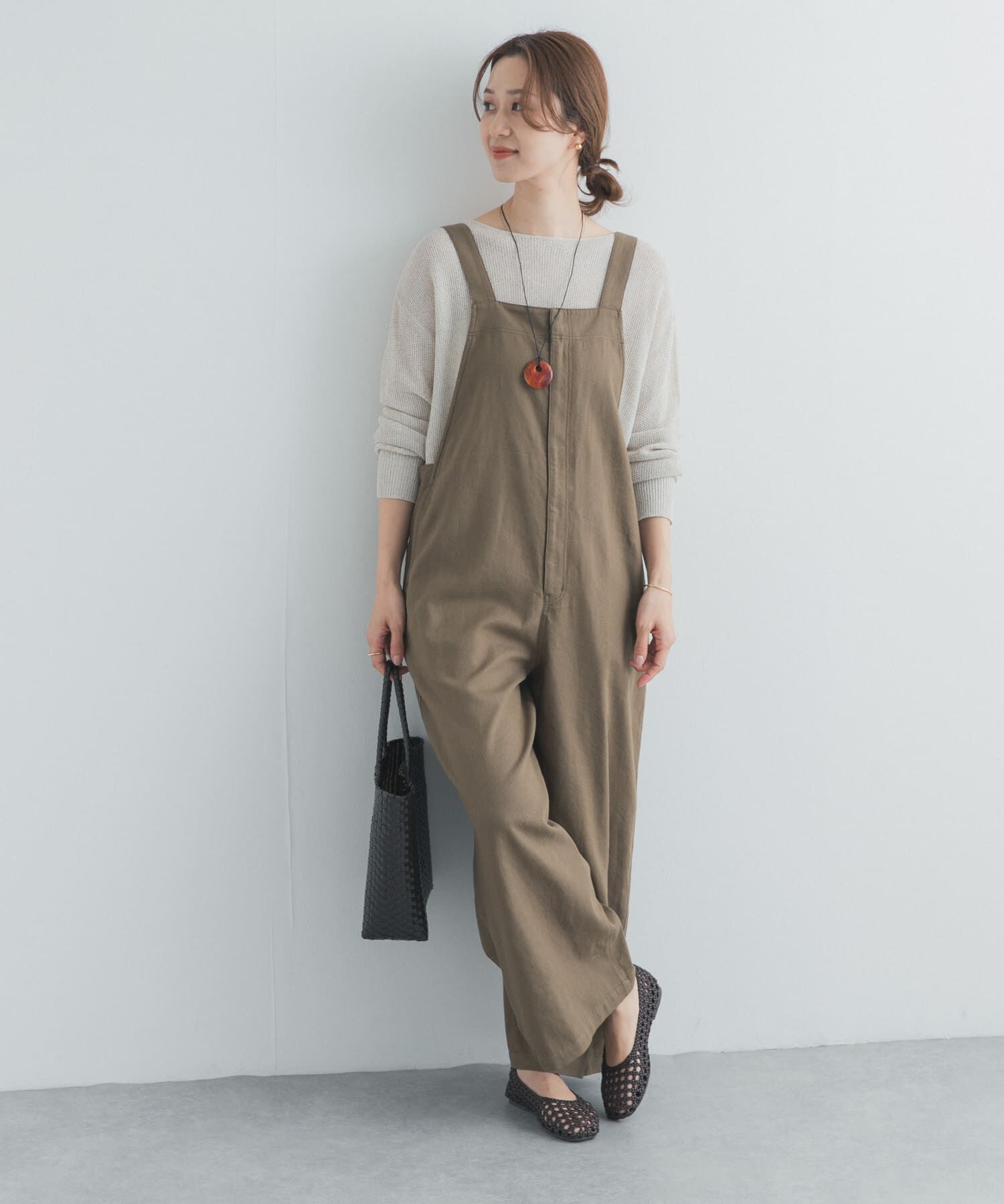 URBAN RESEARCH DOORS「フロントZIPサロペット」|スカート|