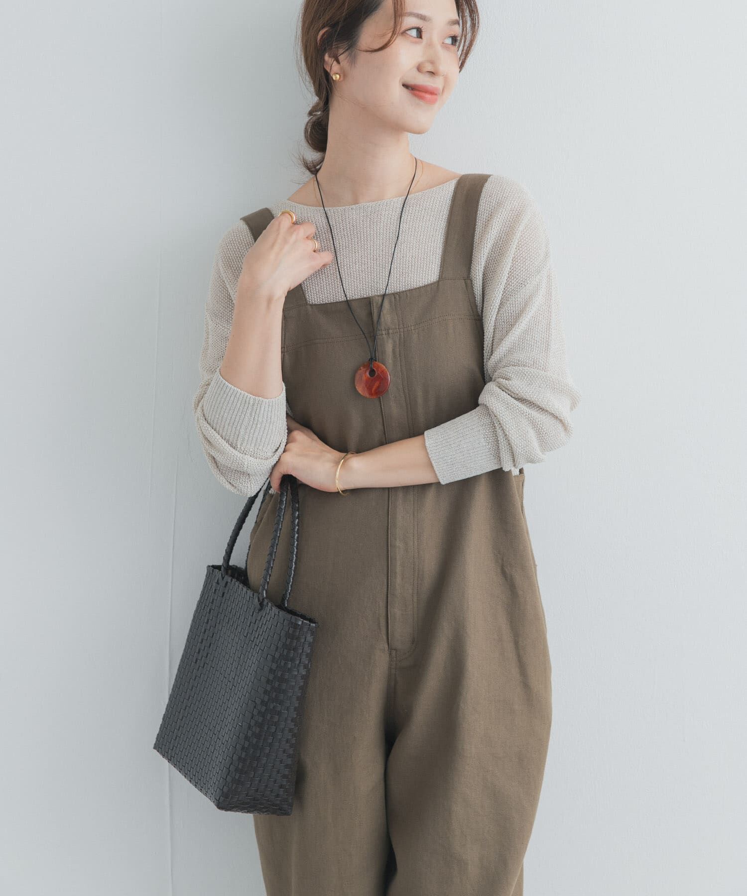 URBAN RESEARCH DOORS「フロントZIPサロペット」|スカート|