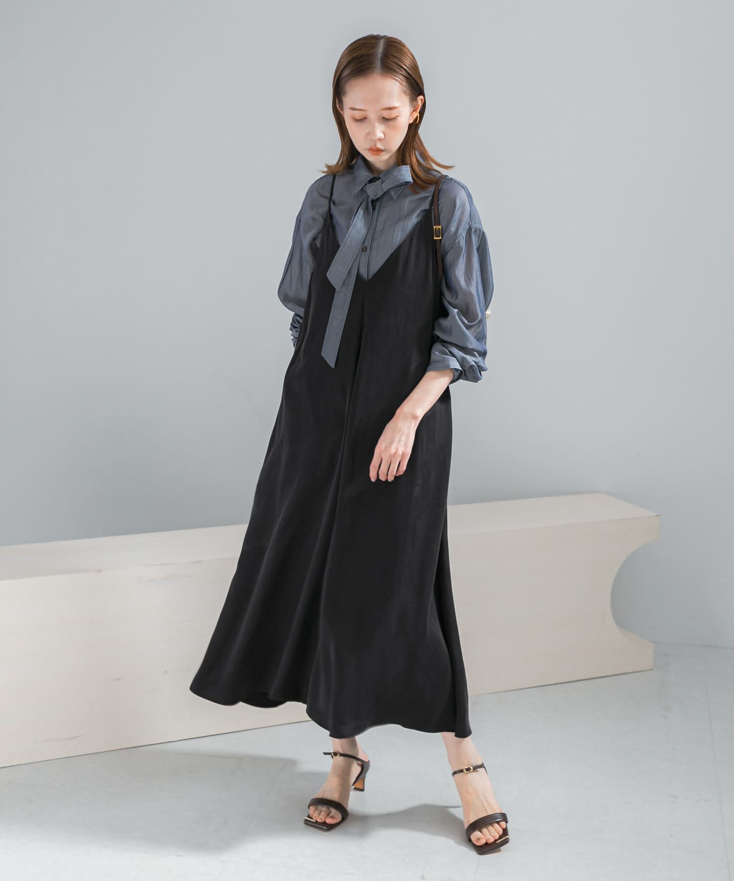 URBAN RESEARCH ROSSO「2WAYキュプラ混キャミワンピース」|ワンピース|