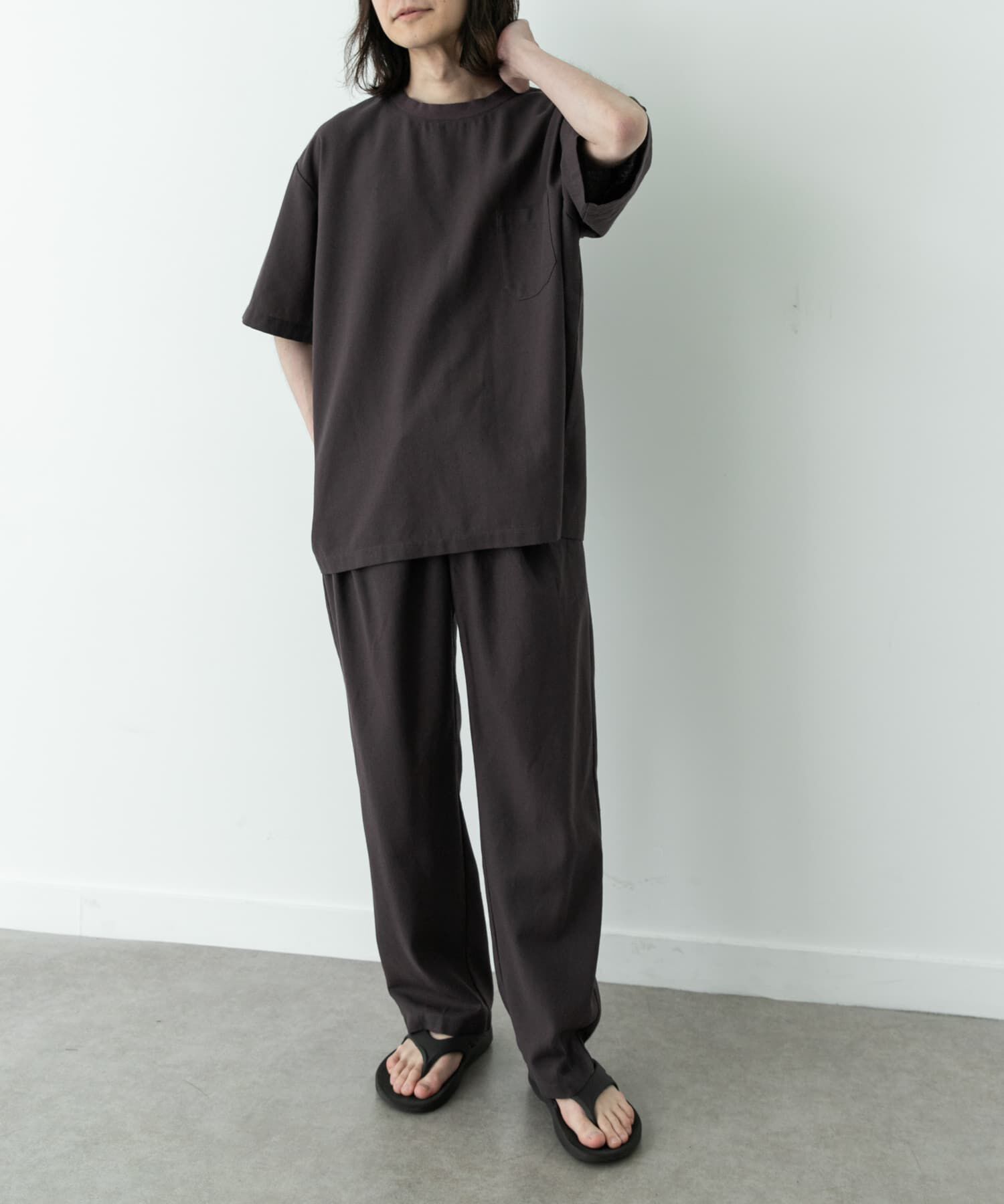 Sonny Label 「接触冷感リネン混ショートスリーブTシャツ」|Tシャツ・カットソー|