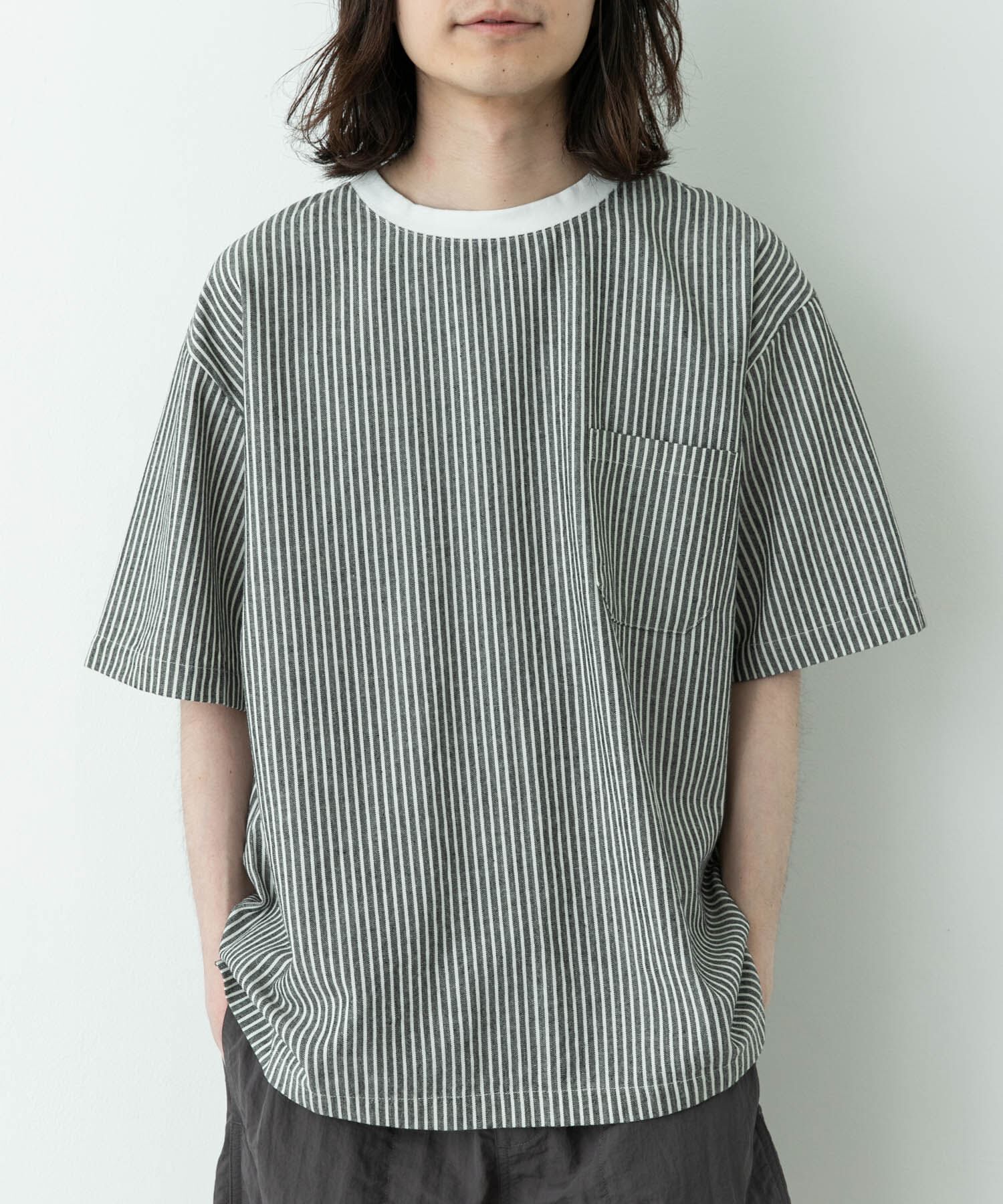Sonny Label 「接触冷感リネン混ショートスリーブTシャツ」|Tシャツ・カットソー|