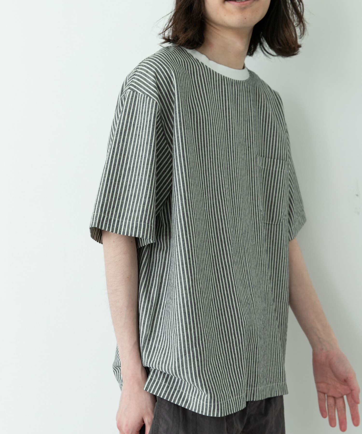 Sonny Label 「接触冷感リネン混ショートスリーブTシャツ」|Tシャツ・カットソー|