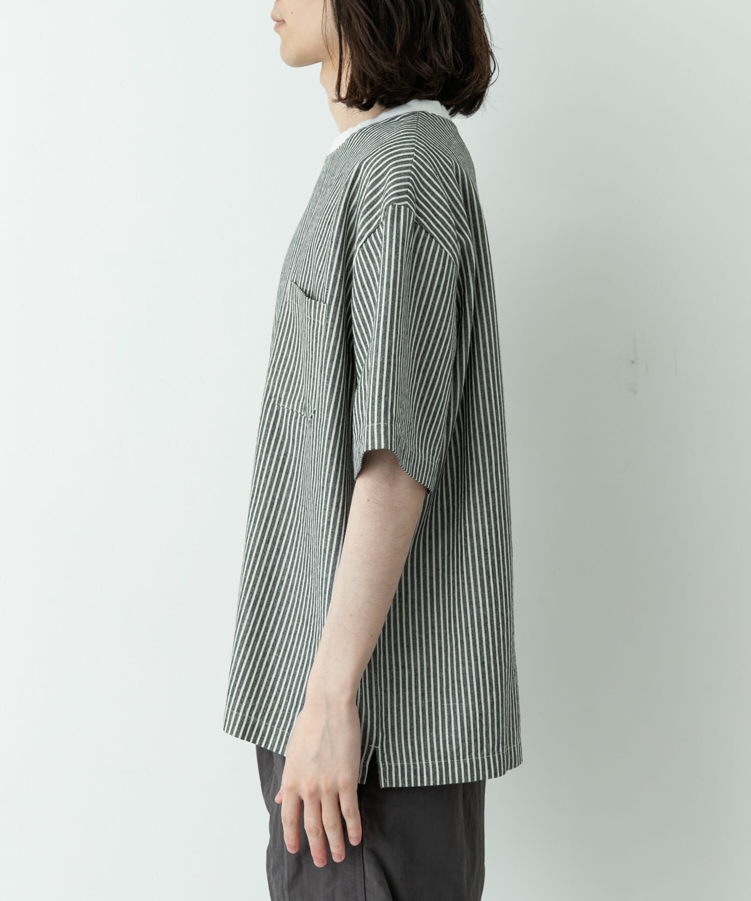 Sonny Label 「接触冷感リネン混ショートスリーブTシャツ」|Tシャツ・カットソー|