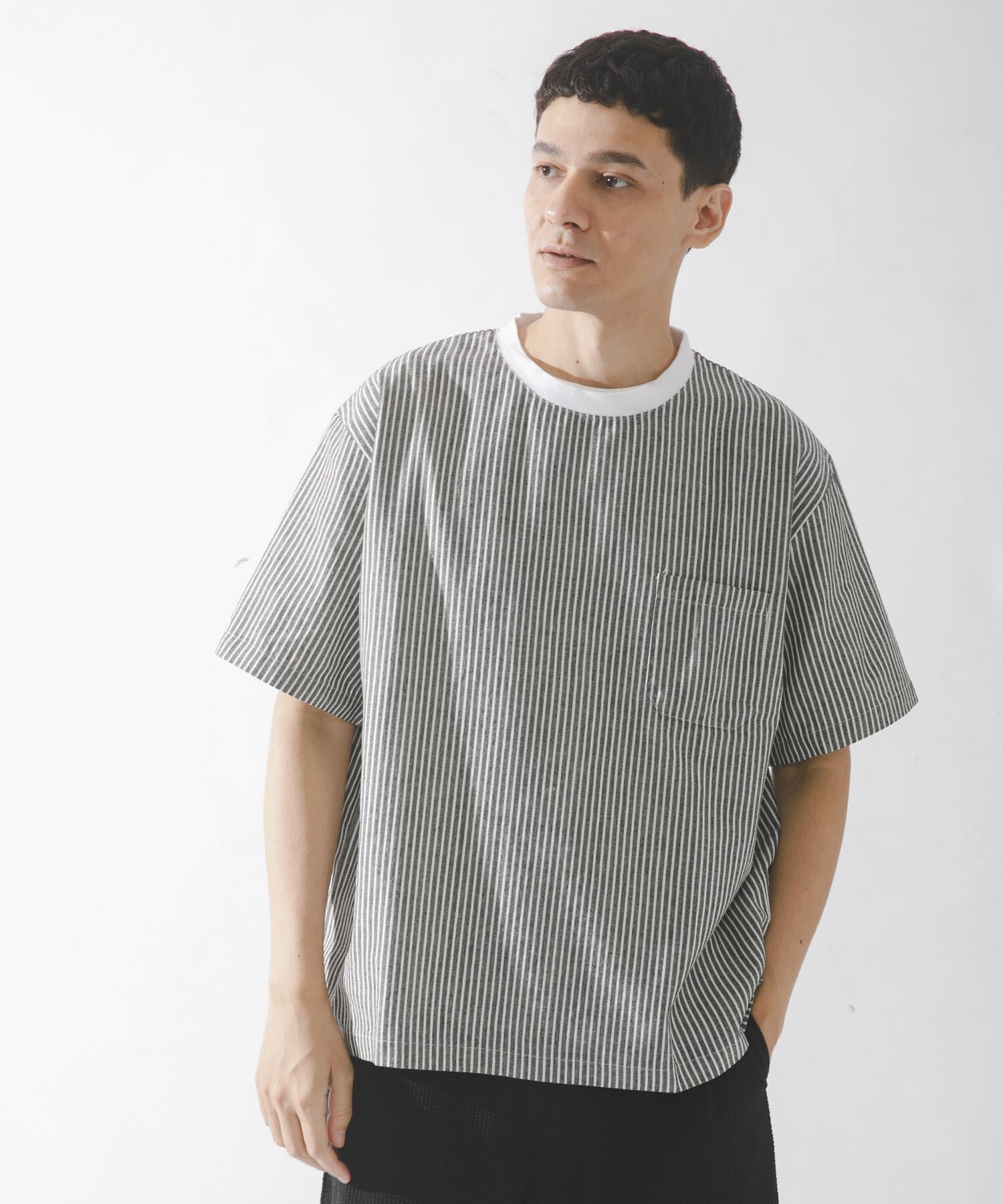 Sonny Label 「接触冷感リネン混ショートスリーブTシャツ」|Tシャツ・カットソー|