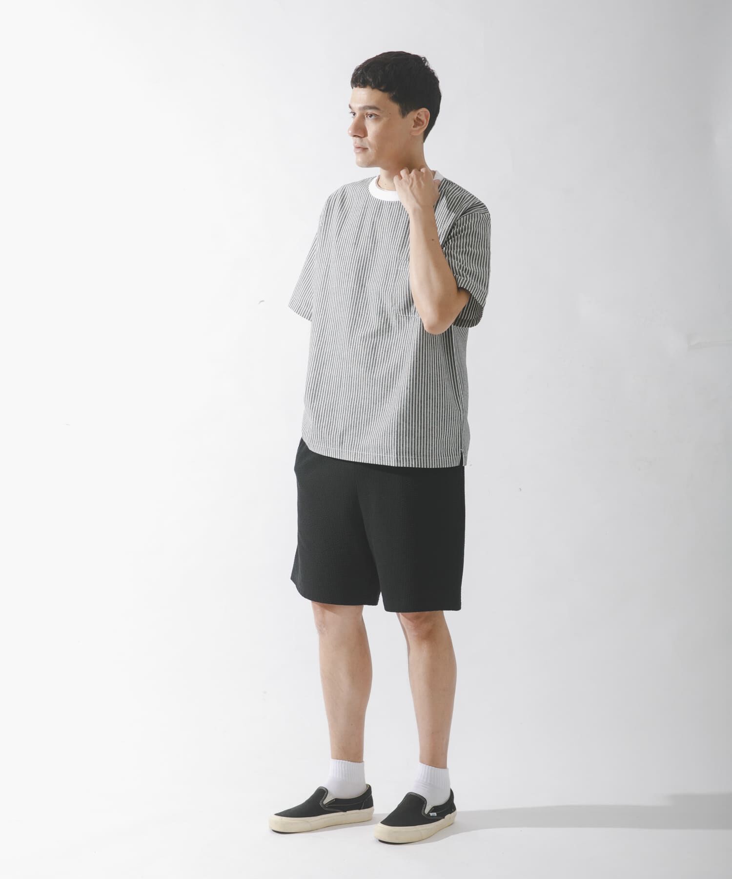 Sonny Label 「接触冷感リネン混ショートスリーブTシャツ」|Tシャツ・カットソー|