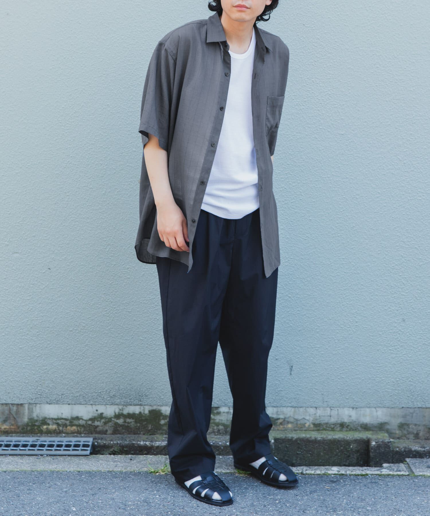 URBAN RESEARCH DOORS「FORK&SPOON　シアーストライプシャツ」|シャツ・ブラウス|