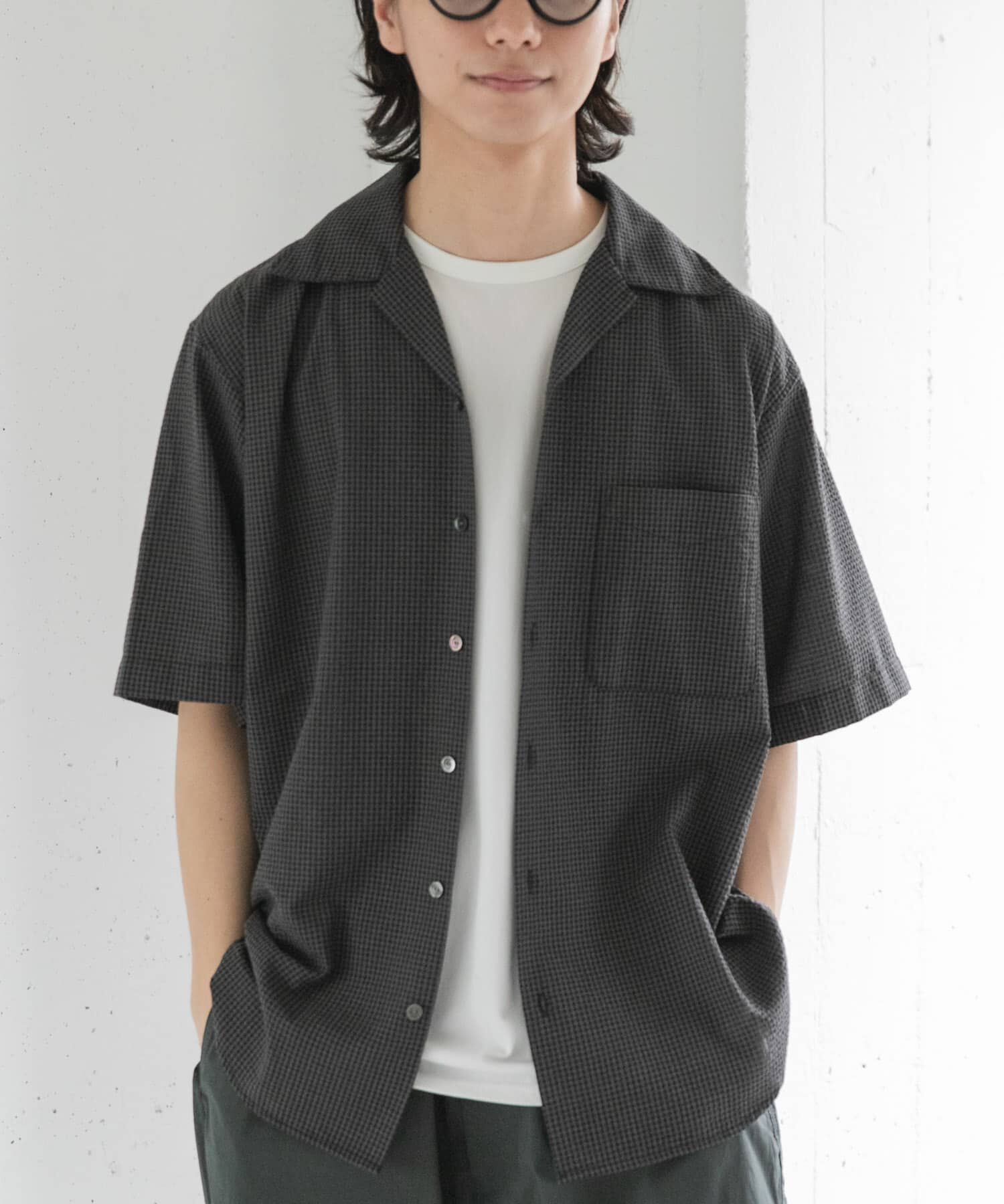 URBAN RESEARCH DOORS「FORK&SPOON　シアサッカーショートスリーブシャツ」|シャツ・ブラウス|