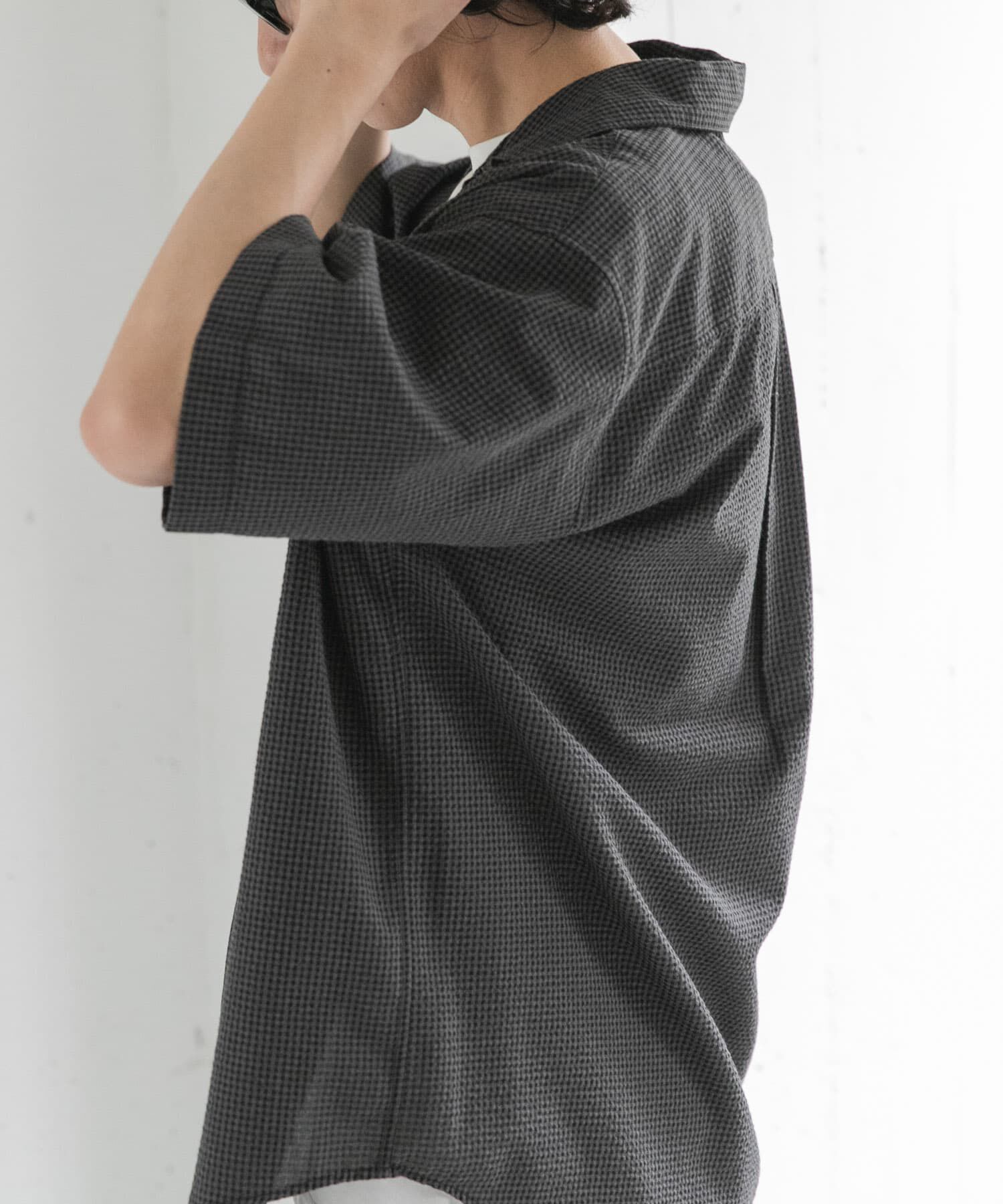 URBAN RESEARCH DOORS「FORK&SPOON　シアサッカーショートスリーブシャツ」|シャツ・ブラウス|