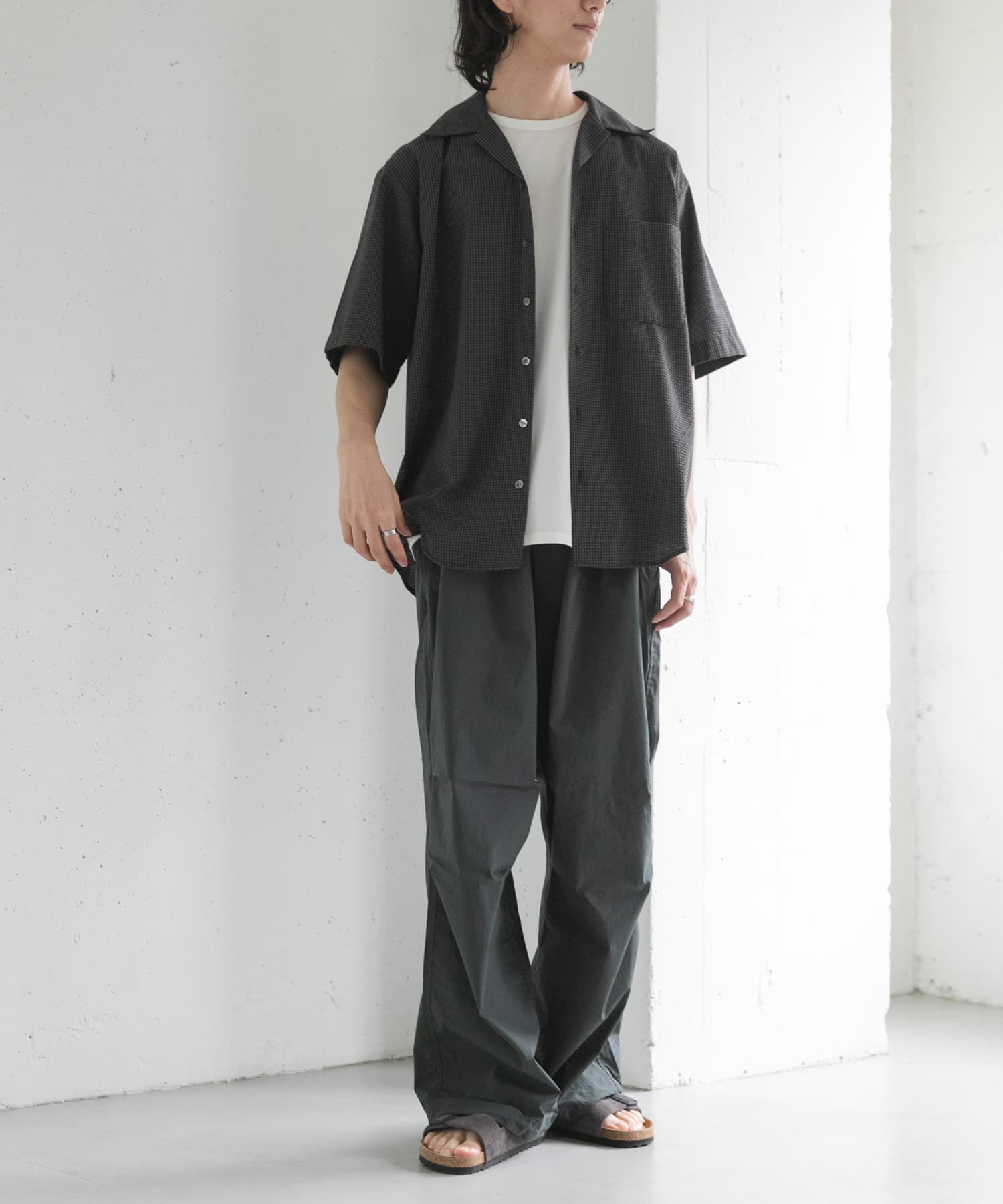 URBAN RESEARCH DOORS「FORK&SPOON　シアサッカーショートスリーブシャツ」|シャツ・ブラウス|
