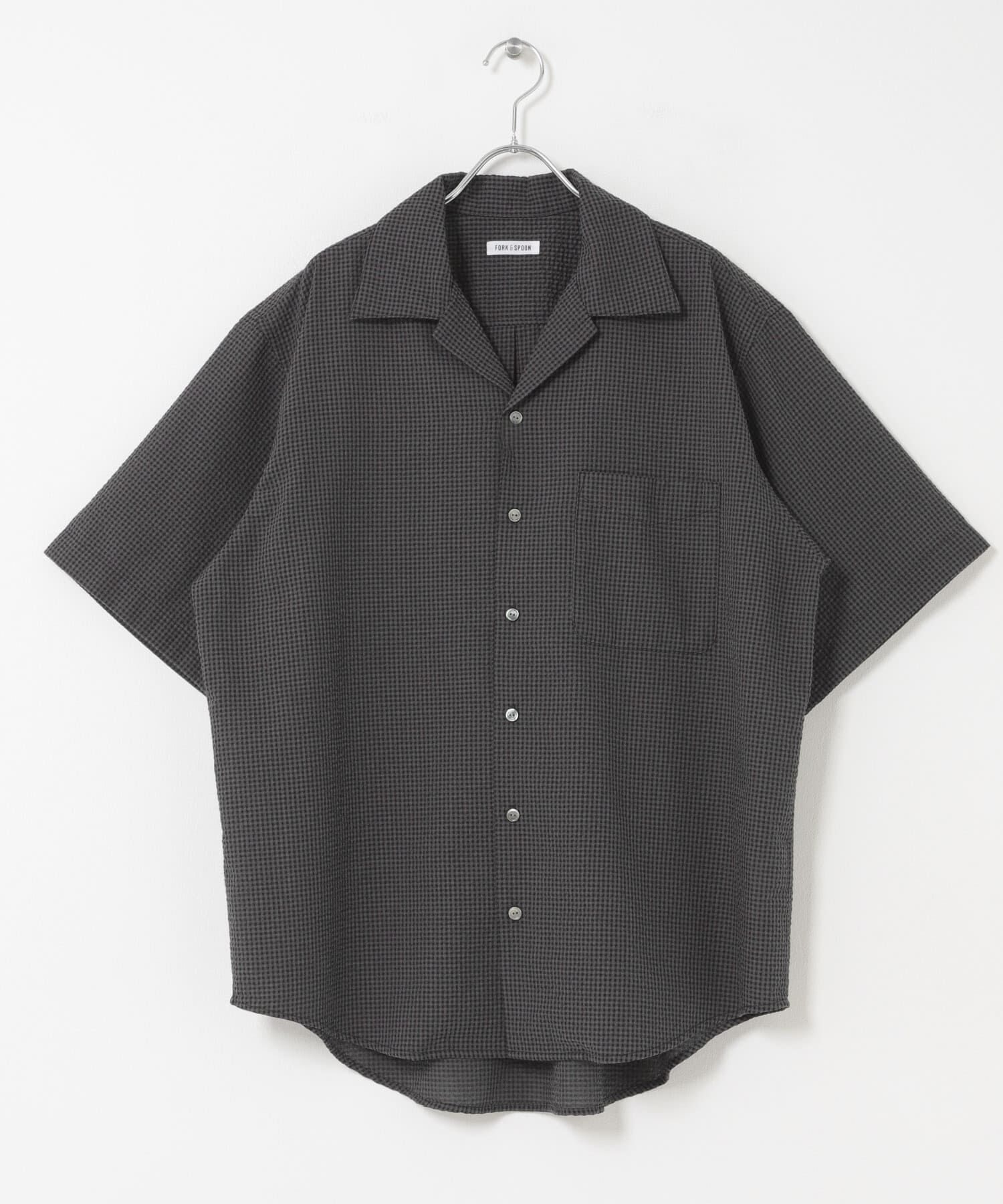URBAN RESEARCH DOORS「FORK&SPOON　シアサッカーショートスリーブシャツ」|シャツ・ブラウス|