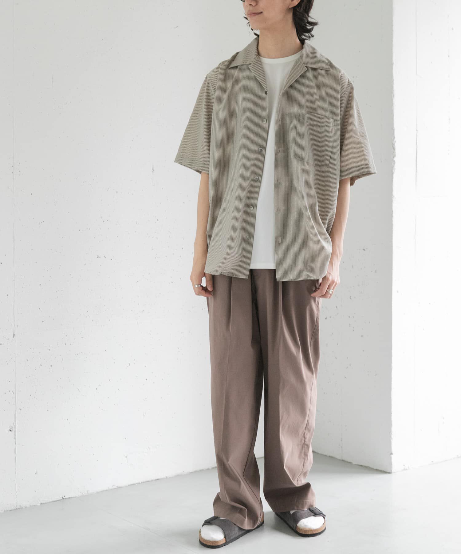 URBAN RESEARCH DOORS「FORK&SPOON　シアサッカーショートスリーブシャツ」|シャツ・ブラウス|