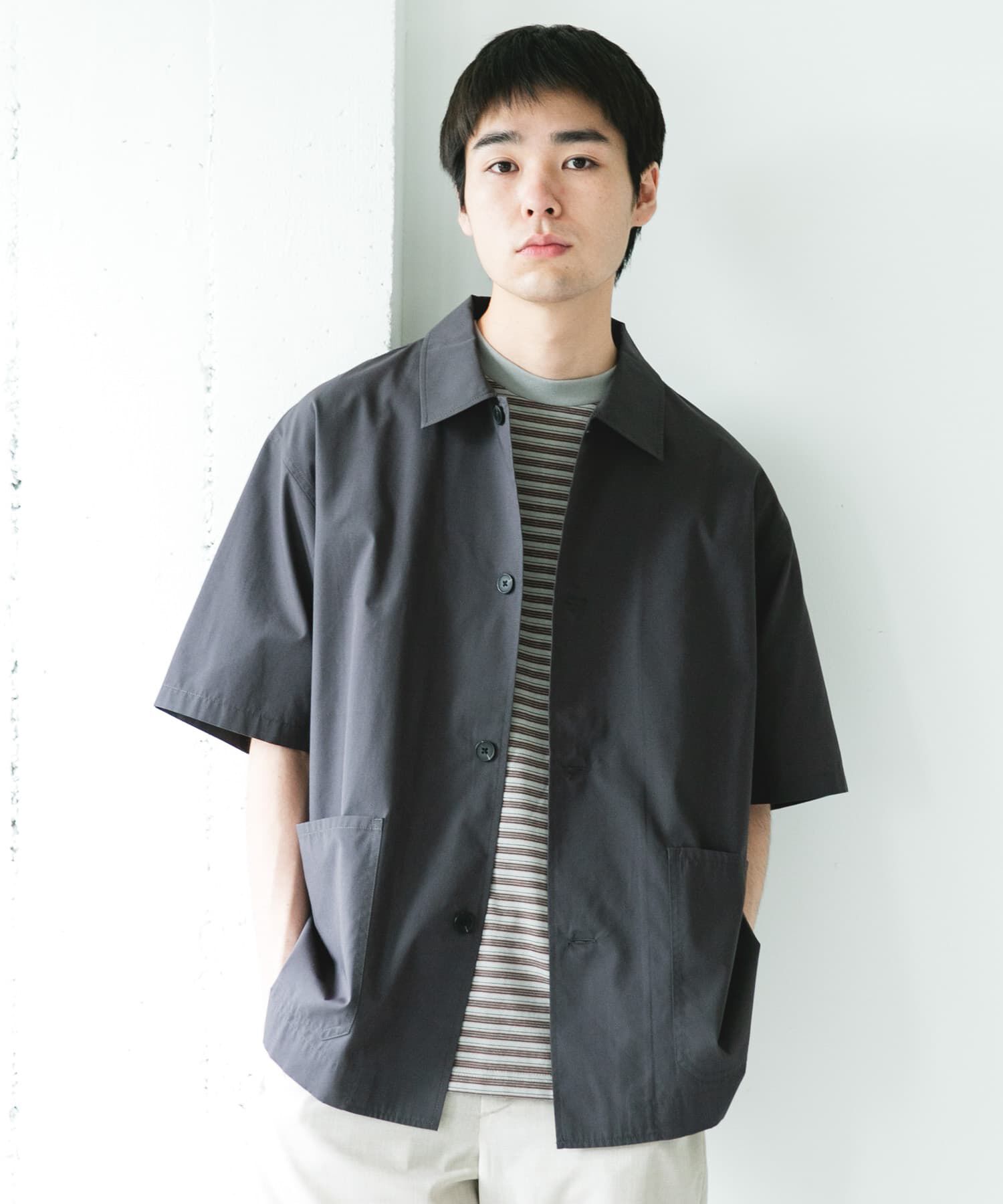 URBAN RESEARCH DOORS「『速乾/ｲｰｼﾞｰｹｱ/UVｶｯﾄ』『URTECH』Aircare ｼｮｰﾄｽﾘｰﾌﾞｼｬ 」|シャツ・ブラウス|