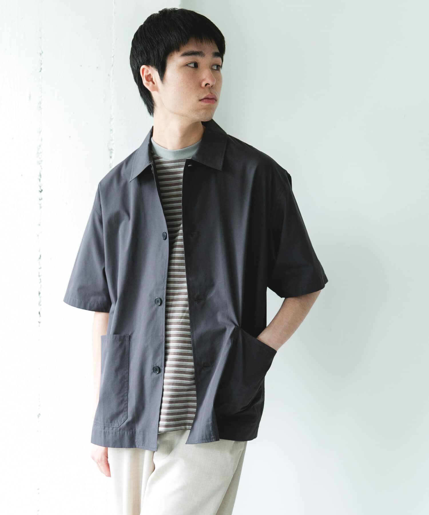 URBAN RESEARCH DOORS「『速乾/ｲｰｼﾞｰｹｱ/UVｶｯﾄ』『URTECH』Aircare ｼｮｰﾄｽﾘｰﾌﾞｼｬ 」|シャツ・ブラウス|
