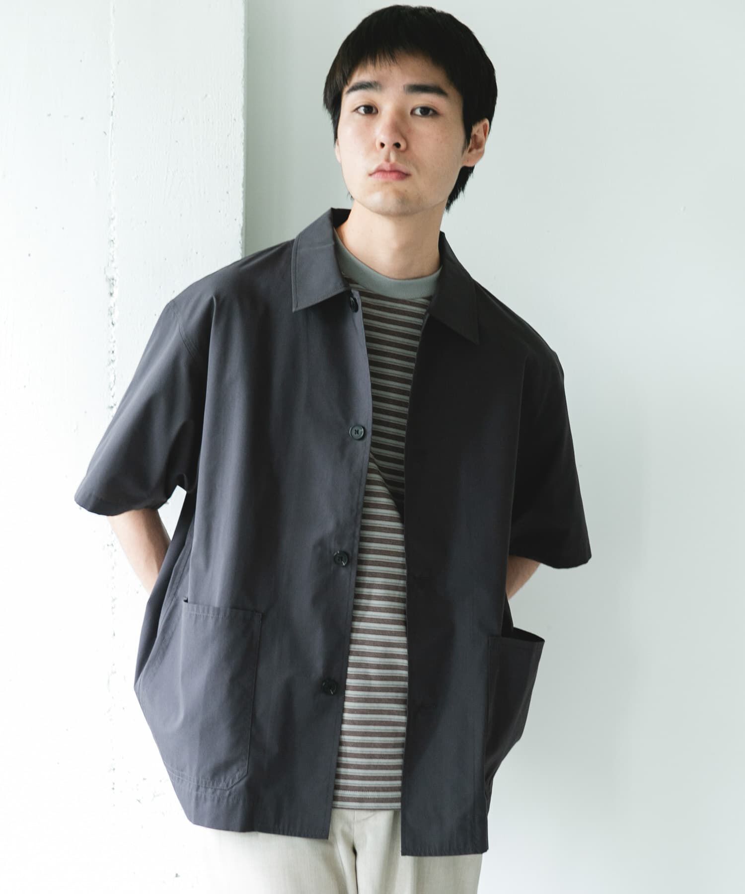 URBAN RESEARCH DOORS「『速乾/ｲｰｼﾞｰｹｱ/UVｶｯﾄ』『URTECH』Aircare ｼｮｰﾄｽﾘｰﾌﾞｼｬ 」|シャツ・ブラウス|