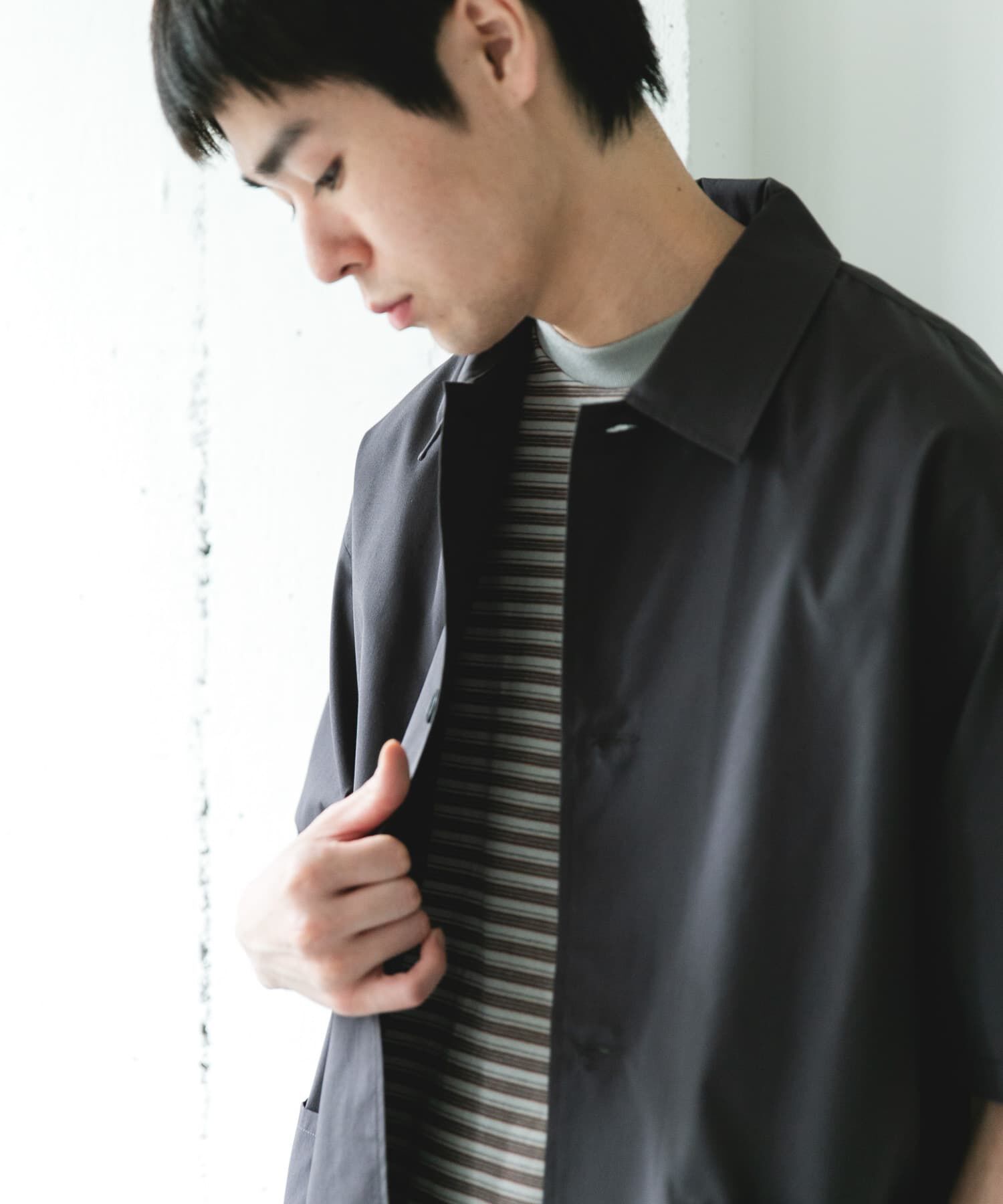 URBAN RESEARCH DOORS「『速乾/ｲｰｼﾞｰｹｱ/UVｶｯﾄ』『URTECH』Aircare ｼｮｰﾄｽﾘｰﾌﾞｼｬ 」|シャツ・ブラウス|