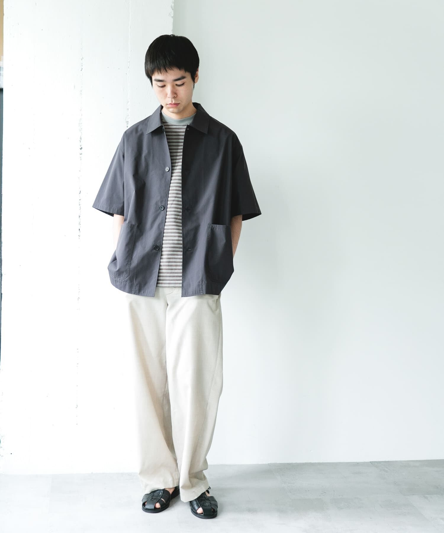 URBAN RESEARCH DOORS「『速乾/ｲｰｼﾞｰｹｱ/UVｶｯﾄ』『URTECH』Aircare ｼｮｰﾄｽﾘｰﾌﾞｼｬ 」|シャツ・ブラウス|