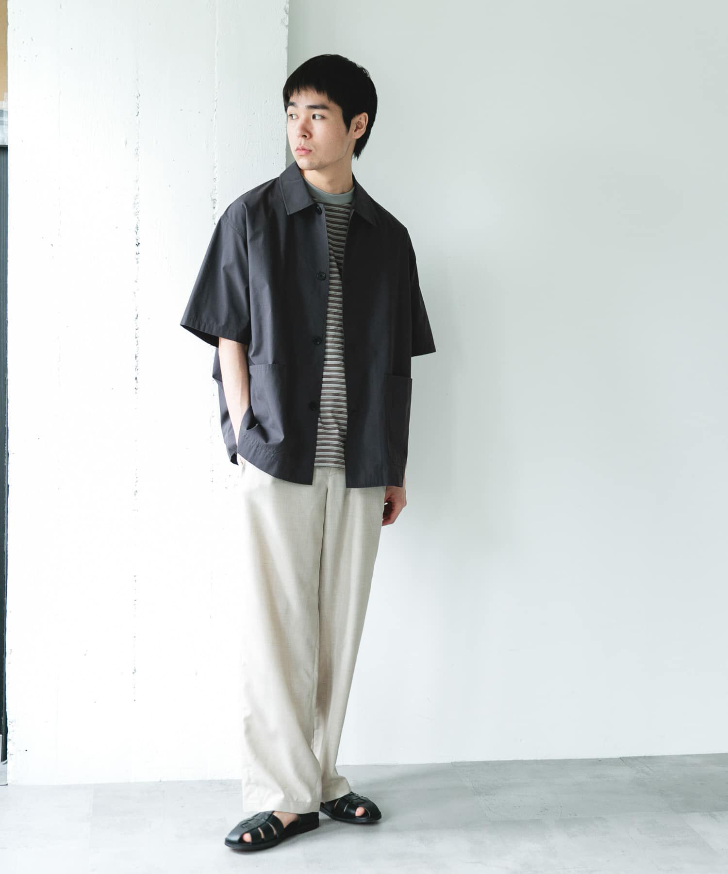 URBAN RESEARCH DOORS「『速乾/ｲｰｼﾞｰｹｱ/UVｶｯﾄ』『URTECH』Aircare ｼｮｰﾄｽﾘｰﾌﾞｼｬ 」|シャツ・ブラウス|