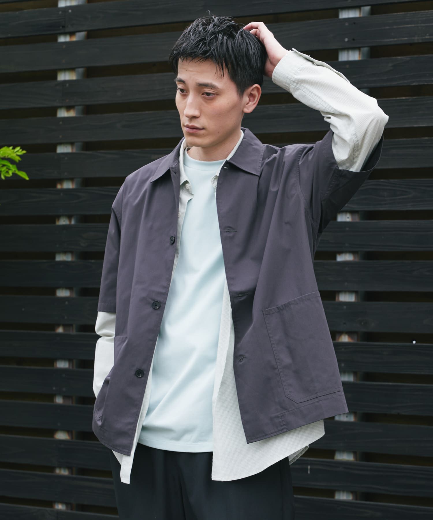 URBAN RESEARCH DOORS「『速乾/ｲｰｼﾞｰｹｱ/UVｶｯﾄ』『URTECH』Aircare ｼｮｰﾄｽﾘｰﾌﾞｼｬ 」|シャツ・ブラウス|