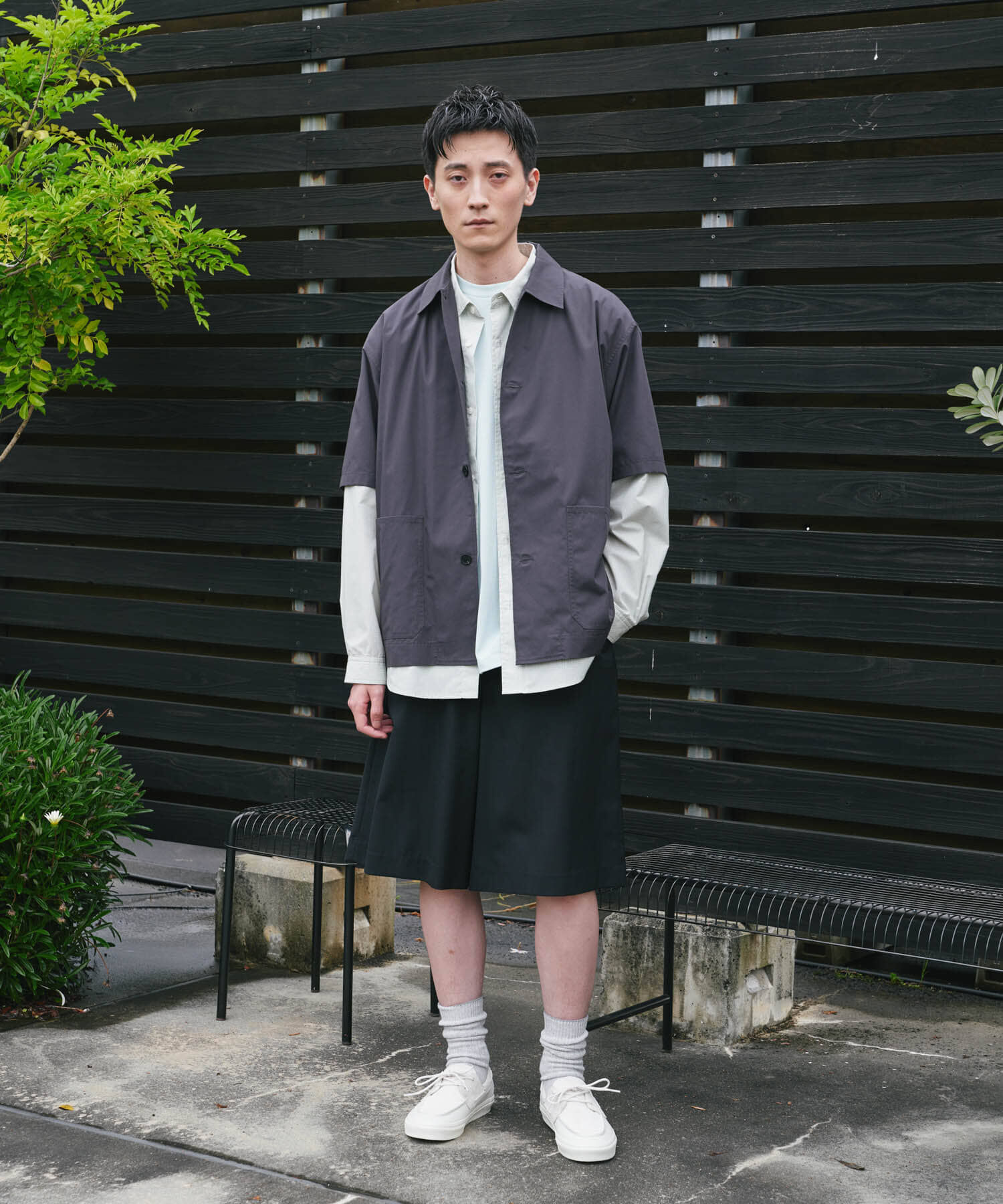 URBAN RESEARCH DOORS「『速乾/ｲｰｼﾞｰｹｱ/UVｶｯﾄ』『URTECH』Aircare ｼｮｰﾄｽﾘｰﾌﾞｼｬ 」|シャツ・ブラウス|