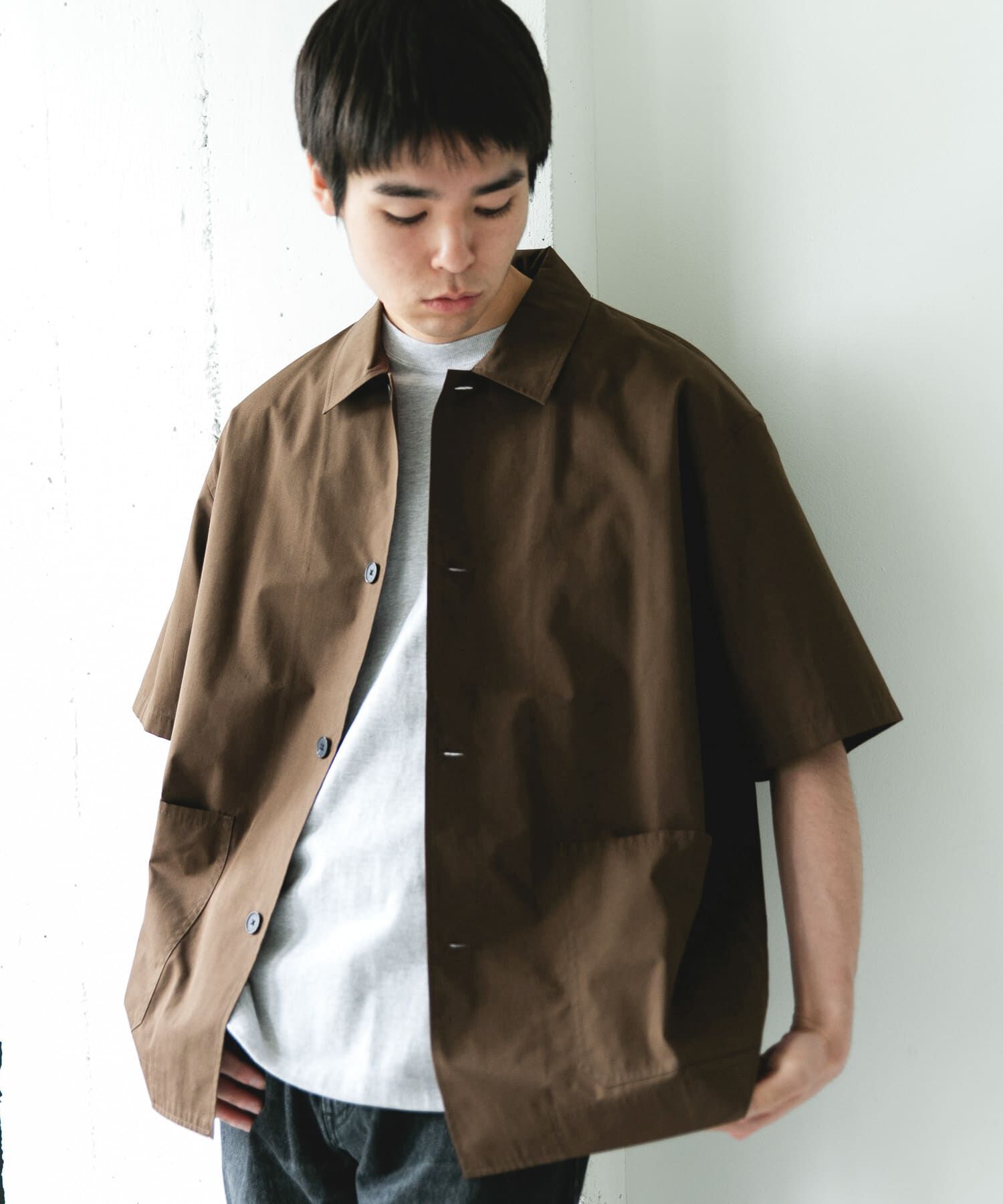 URBAN RESEARCH DOORS「『速乾/ｲｰｼﾞｰｹｱ/UVｶｯﾄ』『URTECH』Aircare ｼｮｰﾄｽﾘｰﾌﾞｼｬ 」|シャツ・ブラウス|