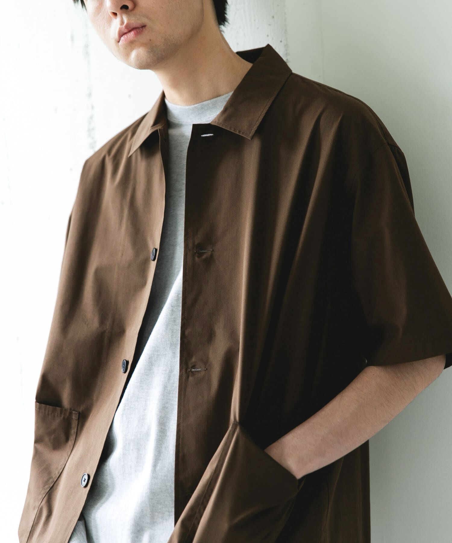 URBAN RESEARCH DOORS「『速乾/ｲｰｼﾞｰｹｱ/UVｶｯﾄ』『URTECH』Aircare ｼｮｰﾄｽﾘｰﾌﾞｼｬ 」|シャツ・ブラウス|