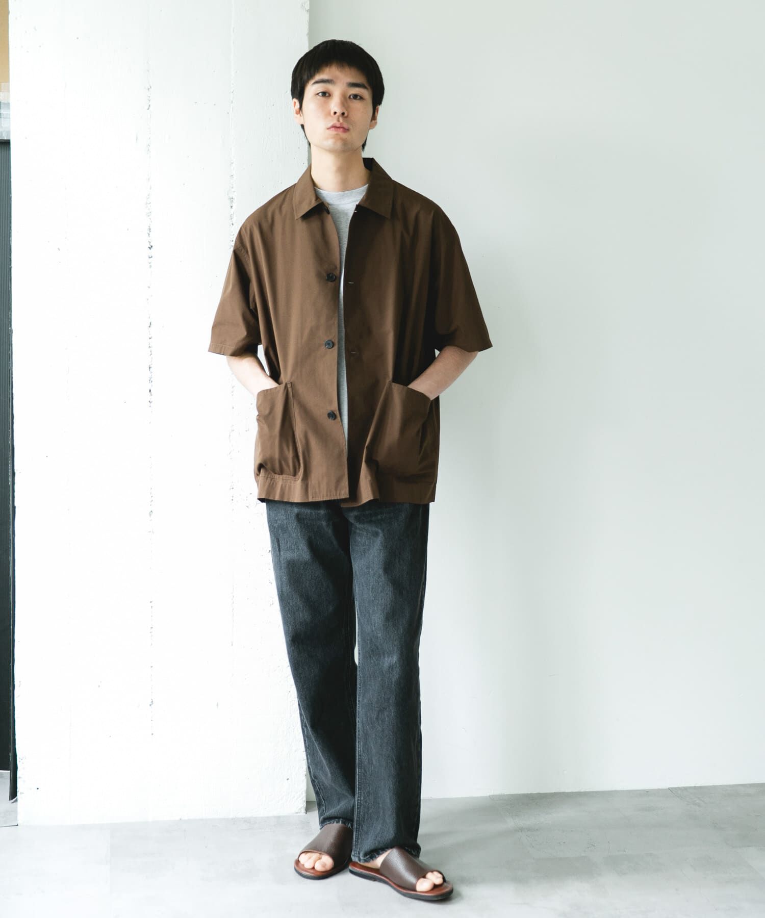 URBAN RESEARCH DOORS「『速乾/ｲｰｼﾞｰｹｱ/UVｶｯﾄ』『URTECH』Aircare ｼｮｰﾄｽﾘｰﾌﾞｼｬ 」|シャツ・ブラウス|