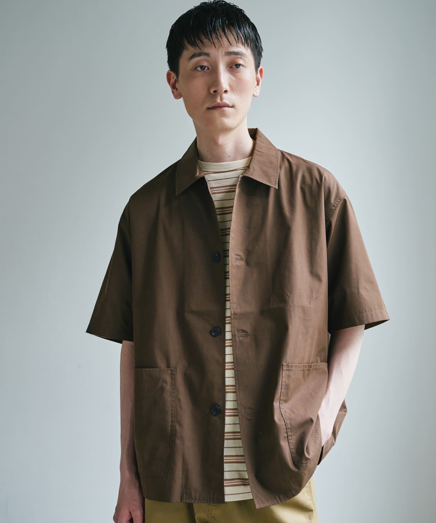 URBAN RESEARCH DOORS「『速乾/ｲｰｼﾞｰｹｱ/UVｶｯﾄ』『URTECH』Aircare ｼｮｰﾄｽﾘｰﾌﾞｼｬ 」|シャツ・ブラウス|