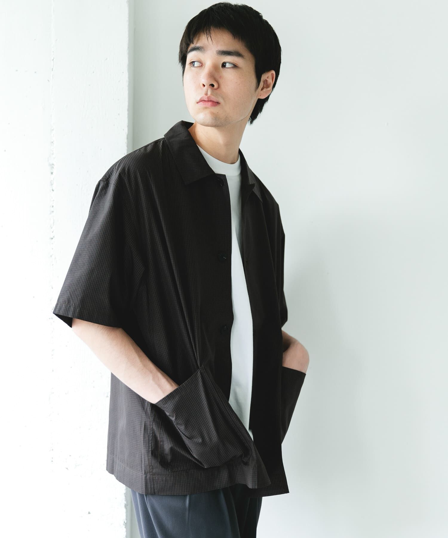 URBAN RESEARCH DOORS「『速乾/ｲｰｼﾞｰｹｱ/UVｶｯﾄ』『URTECH』Aircare ｼｮｰﾄｽﾘｰﾌﾞｼｬ 」|シャツ・ブラウス|