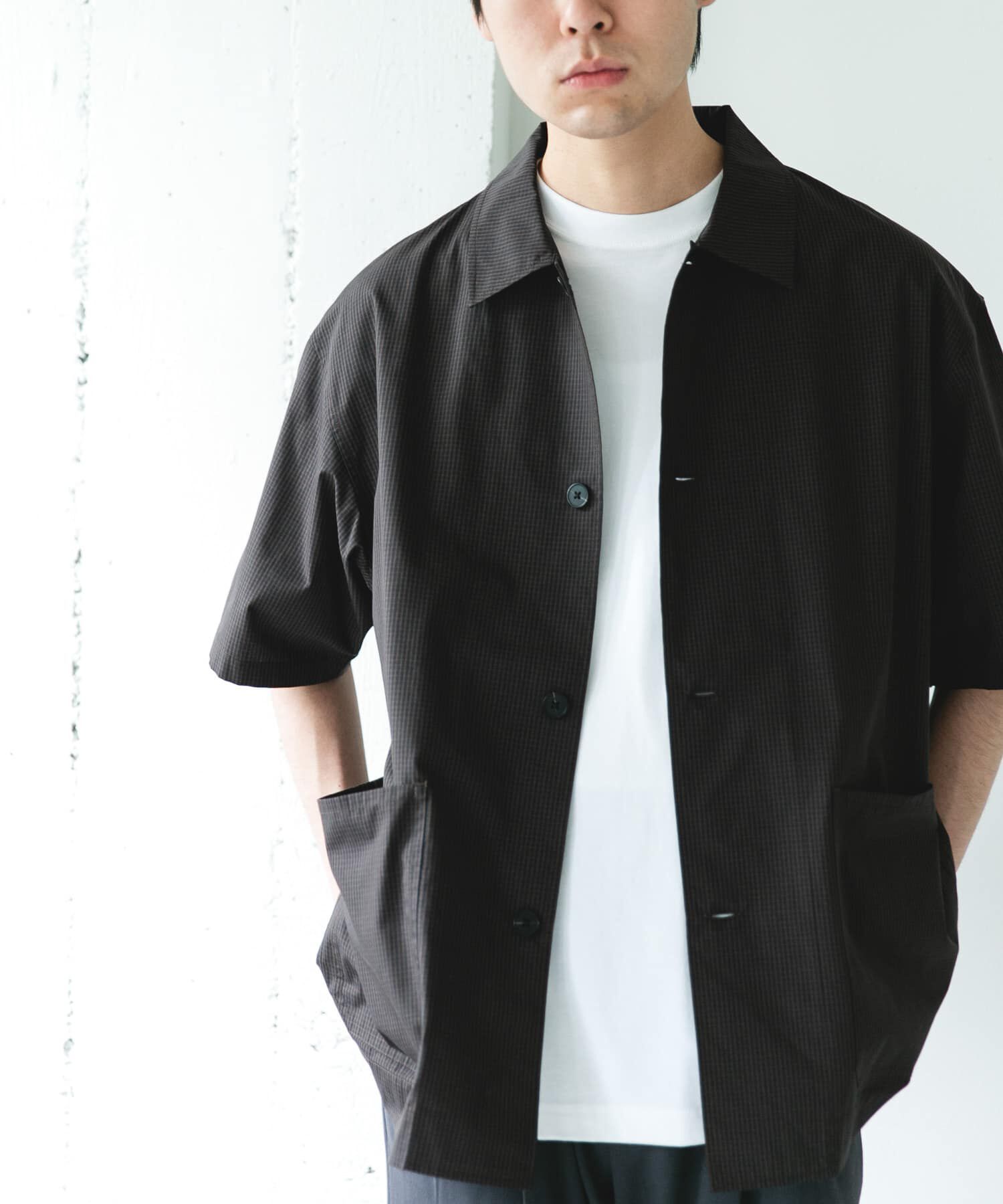 URBAN RESEARCH DOORS「『速乾/ｲｰｼﾞｰｹｱ/UVｶｯﾄ』『URTECH』Aircare ｼｮｰﾄｽﾘｰﾌﾞｼｬ 」|シャツ・ブラウス|